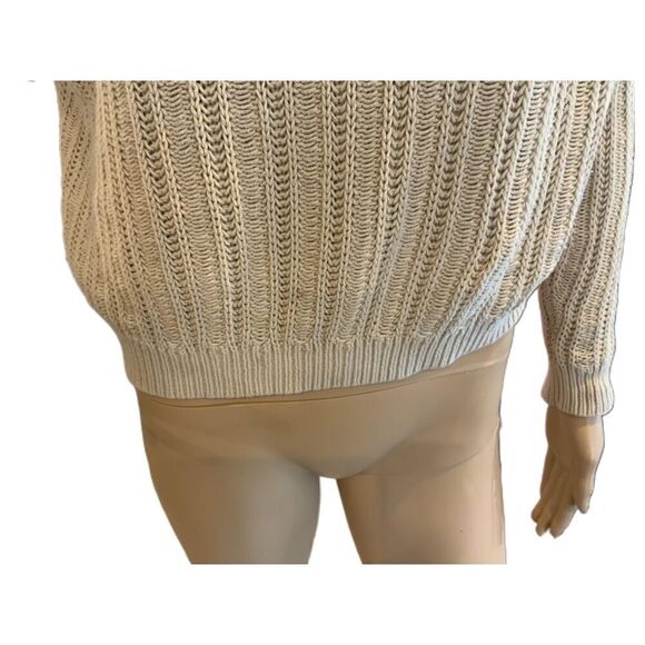 rue21 Womens Beige Ribbed V-Neck Long Sleeve Pullover Sweater Size XS - Picture 3 of 13